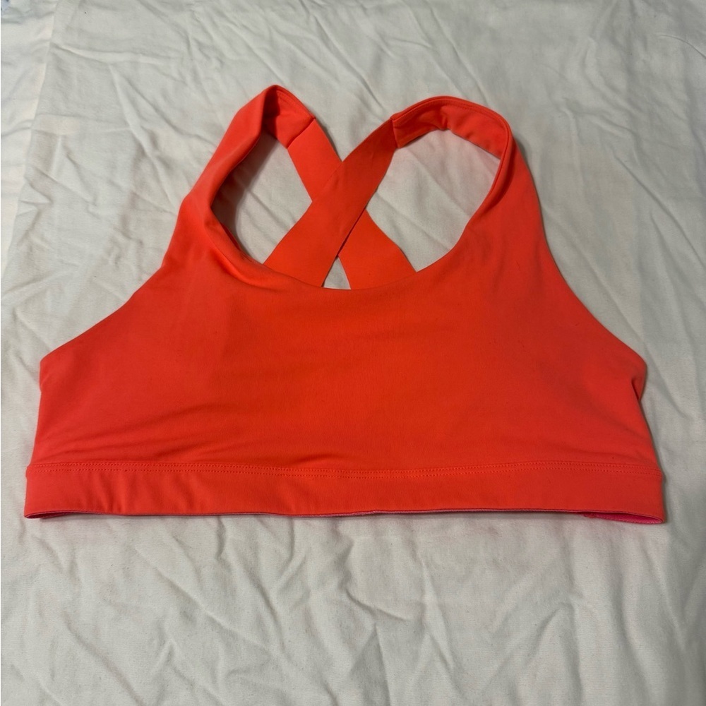 Old Navy Cross-Back Sports Bra - Coral Orange